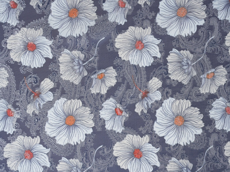 Polyester-Viscose Jacquard Printed Lining Fabric